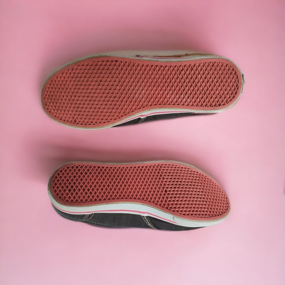Vans Atwood Low Textile Sneakers, Gray with Pink Accents, Size 8 - Picture 3 of 4